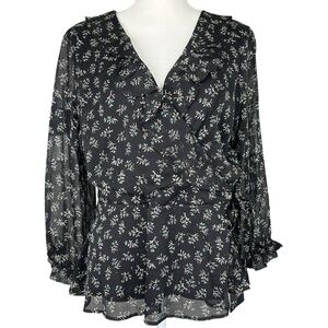 Collective Concepts Wrap Women’s Blouse Top Size XL